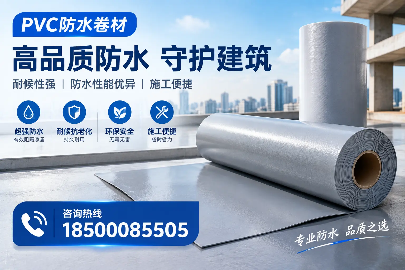 PVC防水卷材的防水效果评测,适合自贡的科学依据