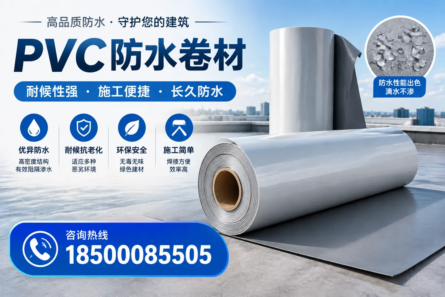 pvc防水卷材在自贡的行业应用前景分析